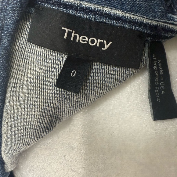 Theory Karissa Dark Blue Denim Mini Dress 0 - Picture 3 of 10